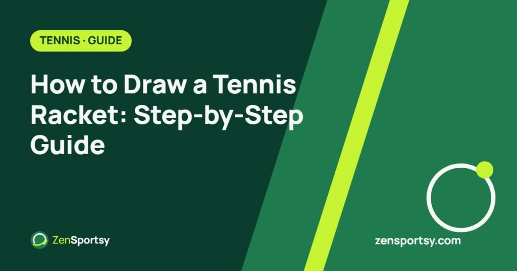 How to Draw a Tennis Racket: Step-by-Step Guide – ZenSportsy guide cover
